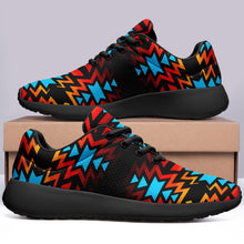 Load image into Gallery viewer, Black Fire and Turquoise Ikkaayi Sport Sneakers 49 Dzine 
