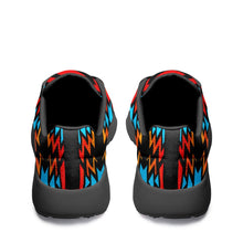 Load image into Gallery viewer, Black Fire and Turquoise Ikkaayi Sport Sneakers 49 Dzine 
