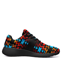 Load image into Gallery viewer, Black Fire and Turquoise Ikkaayi Sport Sneakers 49 Dzine 
