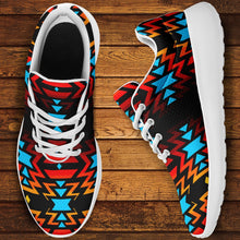 Load image into Gallery viewer, Black Fire and Turquoise Ikkaayi Sport Sneakers 49 Dzine 
