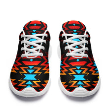 Load image into Gallery viewer, Black Fire and Turquoise Ikkaayi Sport Sneakers 49 Dzine 
