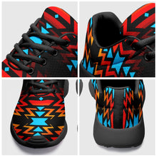 Load image into Gallery viewer, Black Fire and Turquoise Ikkaayi Sport Sneakers 49 Dzine 
