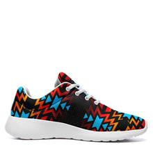 Load image into Gallery viewer, Black Fire and Turquoise Ikkaayi Sport Sneakers 49 Dzine 
