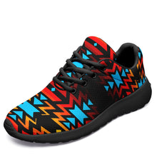 Load image into Gallery viewer, Black Fire and Turquoise Ikkaayi Sport Sneakers 49 Dzine US Women 4.5 / US Youth 3.5 / EUR 35 Black Sole 
