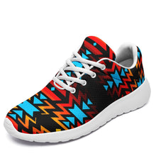 Load image into Gallery viewer, Black Fire and Turquoise Ikkaayi Sport Sneakers 49 Dzine US Women 4.5 / US Youth 3.5 / EUR 35 White Sole 
