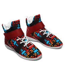 Load image into Gallery viewer, Black Fire and Turquoise Ipottaa Basketball / Sport High Top Shoes 49 Dzine 
