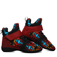 Load image into Gallery viewer, Black Fire and Turquoise Ipottaa Basketball / Sport High Top Shoes 49 Dzine 
