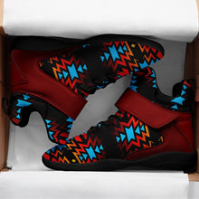 Load image into Gallery viewer, Black Fire and Turquoise Ipottaa Basketball / Sport High Top Shoes 49 Dzine 
