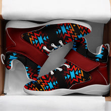 Load image into Gallery viewer, Black Fire and Turquoise Ipottaa Basketball / Sport High Top Shoes 49 Dzine 
