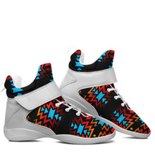 Load image into Gallery viewer, Black Fire and Turquoise Ipottaa Basketball / Sport High Top Shoes 49 Dzine 
