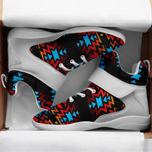 Load image into Gallery viewer, Black Fire and Turquoise Ipottaa Basketball / Sport High Top Shoes 49 Dzine 
