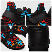 Load image into Gallery viewer, Black Fire and Turquoise Ipottaa Basketball / Sport High Top Shoes 49 Dzine 
