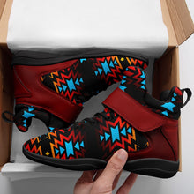 Load image into Gallery viewer, Black Fire and Turquoise Ipottaa Basketball / Sport High Top Shoes 49 Dzine 
