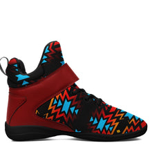 Load image into Gallery viewer, Black Fire and Turquoise Ipottaa Basketball / Sport High Top Shoes 49 Dzine 
