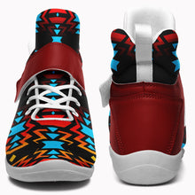 Load image into Gallery viewer, Black Fire and Turquoise Ipottaa Basketball / Sport High Top Shoes 49 Dzine 
