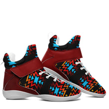 Load image into Gallery viewer, Black Fire and Turquoise Ipottaa Basketball / Sport High Top Shoes 49 Dzine 
