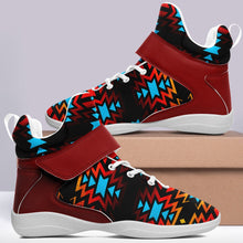 Load image into Gallery viewer, Black Fire and Turquoise Ipottaa Basketball / Sport High Top Shoes 49 Dzine 
