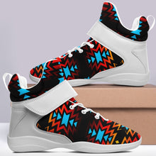 Load image into Gallery viewer, Black Fire and Turquoise Ipottaa Basketball / Sport High Top Shoes 49 Dzine 
