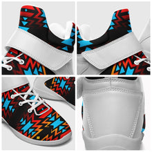 Load image into Gallery viewer, Black Fire and Turquoise Ipottaa Basketball / Sport High Top Shoes 49 Dzine 
