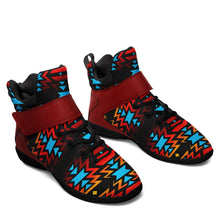 Load image into Gallery viewer, Black Fire and Turquoise Ipottaa Basketball / Sport High Top Shoes 49 Dzine 
