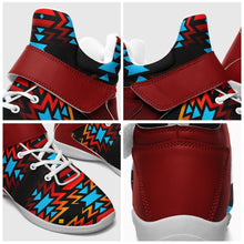 Load image into Gallery viewer, Black Fire and Turquoise Ipottaa Basketball / Sport High Top Shoes 49 Dzine 
