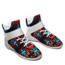 Load image into Gallery viewer, Black Fire and Turquoise Ipottaa Basketball / Sport High Top Shoes 49 Dzine 
