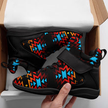 Load image into Gallery viewer, Black Fire and Turquoise Ipottaa Basketball / Sport High Top Shoes 49 Dzine 
