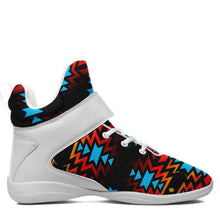 Load image into Gallery viewer, Black Fire and Turquoise Ipottaa Basketball / Sport High Top Shoes 49 Dzine 
