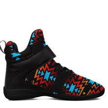 Load image into Gallery viewer, Black Fire and Turquoise Ipottaa Basketball / Sport High Top Shoes - Black Sole 49 Dzine 
