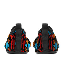 Load image into Gallery viewer, Black Fire and Turquoise Sockamoccs Kid&#39;s Slip On Shoes 49 Dzine 
