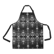 Load image into Gallery viewer, Black Fire Black and Gray All Over Print Apron All Over Print Apron e-joyer 
