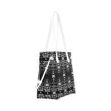 Load image into Gallery viewer, Black Fire Black and Gray Clover Canvas Tote Bag (Model 1661) Clover Canvas Tote Bag (1661) e-joyer 
