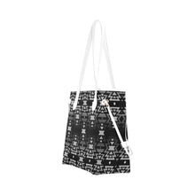 Load image into Gallery viewer, Black Fire Black and Gray Clover Canvas Tote Bag (Model 1661) Clover Canvas Tote Bag (1661) e-joyer 
