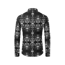 Load image into Gallery viewer, Black Fire Black and Gray Men&#39;s All Over Print Casual Dress Shirt (Model T61) Men&#39;s Dress Shirt (T61) e-joyer 
