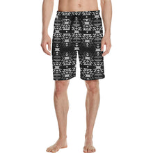 Load image into Gallery viewer, Black Fire Black and Gray Men&#39;s All Over Print Casual Shorts (Model L23) Men&#39;s Casual Shorts (L23) e-joyer 
