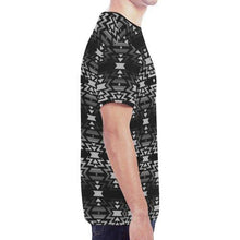 Load image into Gallery viewer, Black Fire Black and Gray New All Over Print T-shirt for Men (Model T45) New All Over Print T-shirt for Men (T45) e-joyer 
