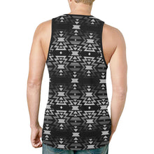 Load image into Gallery viewer, Black Fire Black and Gray New All Over Print Tank Top for Men (Model T46) New All Over Print Tank Top for Men (T46) e-joyer 
