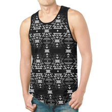 Load image into Gallery viewer, Black Fire Black and Gray New All Over Print Tank Top for Men (Model T46) New All Over Print Tank Top for Men (T46) e-joyer 
