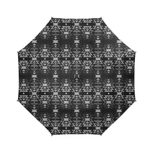 Load image into Gallery viewer, Black Fire Black and Gray Semi-Automatic Foldable Umbrella Semi-Automatic Foldable Umbrella e-joyer 
