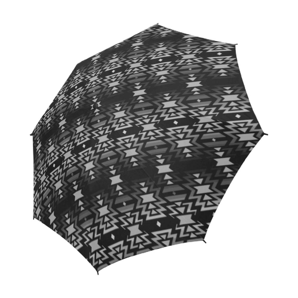 Black Fire Black and Gray Semi-Automatic Foldable Umbrella Semi-Automatic Foldable Umbrella e-joyer 