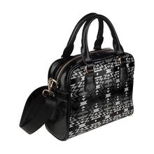 Load image into Gallery viewer, Black Fire Black and Gray Shoulder Handbag (Model 1634) Shoulder Handbags (1634) e-joyer 
