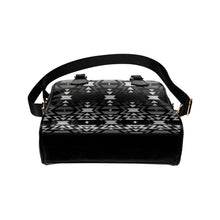 Load image into Gallery viewer, Black Fire Black and Gray Shoulder Handbag (Model 1634) Shoulder Handbags (1634) e-joyer 
