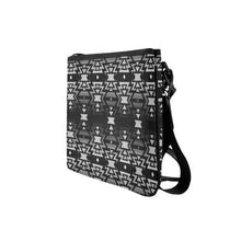 Load image into Gallery viewer, Black Fire Black and Gray Slim Clutch Bag (Model 1668) Slim Clutch Bags (1668) e-joyer 
