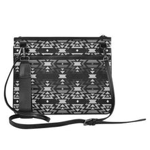 Load image into Gallery viewer, Black Fire Black and Gray Slim Clutch Bag (Model 1668) Slim Clutch Bags (1668) e-joyer 
