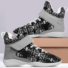 Load image into Gallery viewer, Black Fire Black and White Ipottaa Basketball / Sport High Top Shoes 49 Dzine 
