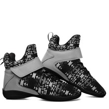 Load image into Gallery viewer, Black Fire Black and White Ipottaa Basketball / Sport High Top Shoes 49 Dzine 
