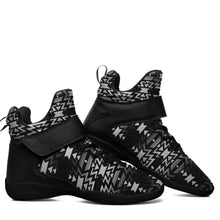 Load image into Gallery viewer, Black Fire Black and White Ipottaa Basketball / Sport High Top Shoes 49 Dzine 
