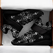 Load image into Gallery viewer, Black Fire Black and White Ipottaa Basketball / Sport High Top Shoes 49 Dzine 
