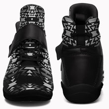 Load image into Gallery viewer, Black Fire Black and White Ipottaa Basketball / Sport High Top Shoes 49 Dzine 
