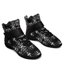 Load image into Gallery viewer, Black Fire Black and White Ipottaa Basketball / Sport High Top Shoes 49 Dzine 
